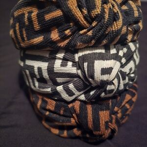 Stylish Black and Brown Patterned Men's Headband